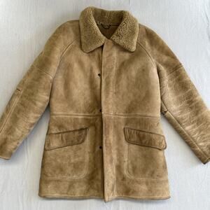 Morrison's of Euora Vintage Sheepskin Shearling Jacket Brown US 16 / AU 20